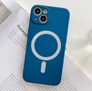 MagSilikónové puzdro iPhone 14 PLUS Navy