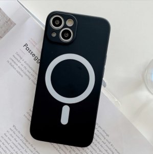 MagSilikónové puzdro iPhone 14 PLUS čierne