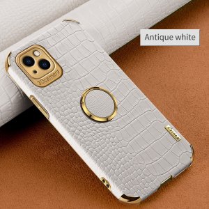 Puzdro Back Case Croco Ring iPhone XR (6,1´´), farba béžová