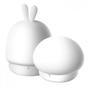 Nočná lampa Hríb, biela