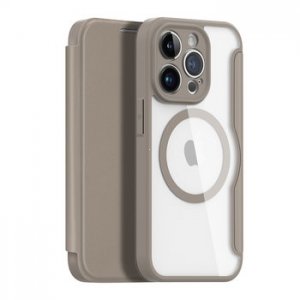 Puzdro Dux Ducis Skin X pre iPhone 14 Pro Max, MagSafe, béžové