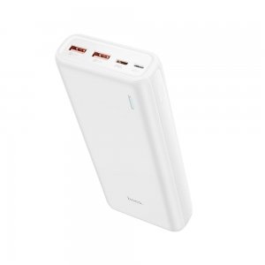 Externá batéria POWER BANK Hoco J80A, 20000mAh , PD 22,5W, QC 3.0, 2x USB, USB Type C, Micro USB, farba biela