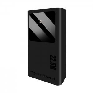 Externá batéria POWER BANK BeePower BP-30DP, 30000mAh,PD 22,5 W, 2x USB, USB Type C, Micro USB, LED displej, farba čierna