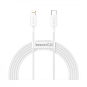 Dátový kábel Baseus Catlys-C02, 20W, USB Type C - Lightning, 2M, biely