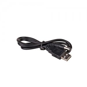 Kábel Akyga USB A / DC, 5,5 x 2,1 mm, (napájací kábel, 0,8 m) farba čierna