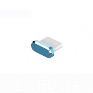 Hliníková zástrčka pre konektor USB typu C, modrá