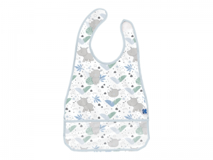 Plastový podbradník s vreckom Savanna Pattern Blue