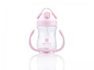 Hrnček so silikónovou slamkou 300ml 12m+ Ružová