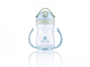 Hrnček so silikónovou slamkou 300ml 12m+ Modrý