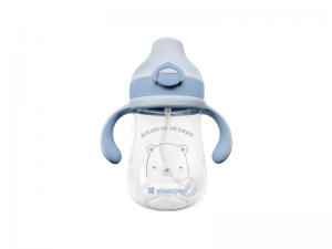 Hrnček so silikónovým pítkom 300ml 6m+ Bear with me Blue