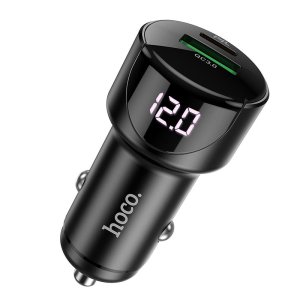 CL adaptér HOCO Z42, 1x USB 1x Type-C, QC 3.0, PD 20W, čierny
