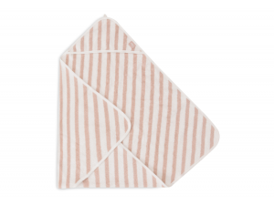 Osuška s kapucí froté 75x75cm Stripe Wild Rose