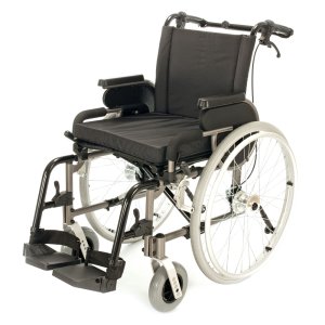 PRIMEO PLUS, Invalidní vozík s brzdami pro doprovod, šířka sedu 48 cm