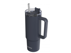 Nerezový termohrnek s brčkem Stream Black 950 ml