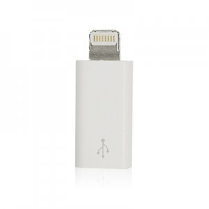 Redukcia micro USB / Lightning farba biela