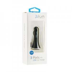 CL adaptér BLUN 1x USB 2,1A + 2x USB 1A farba čierna (CC-GT03)