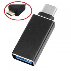 Adaptér Micro USB pre USB OTG (krátky) farba čierna